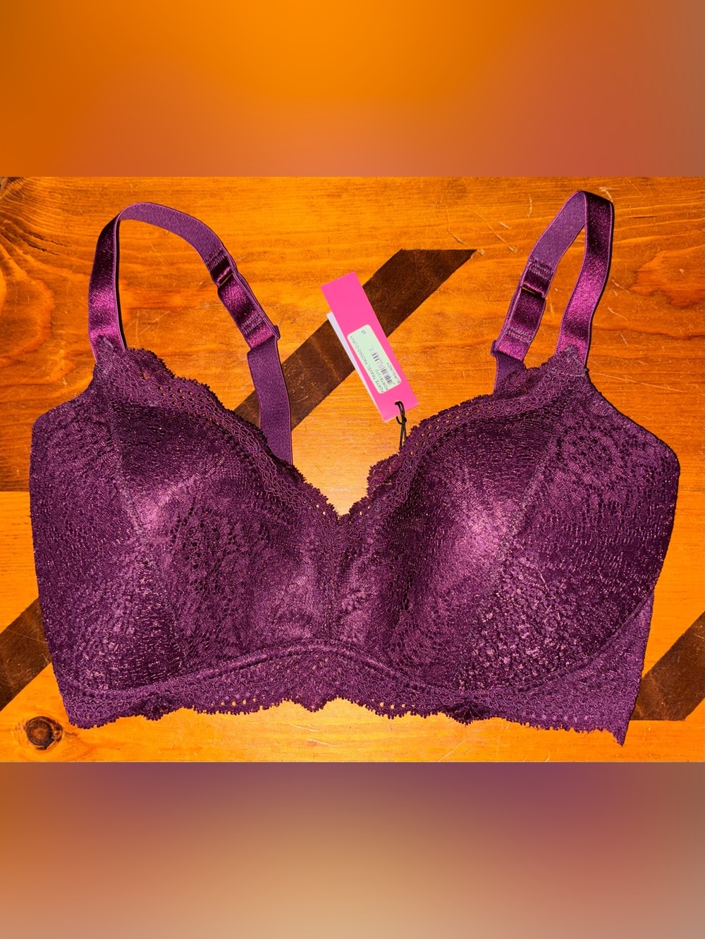 Cosabella Forte Travel Padded Curvy Bralette in Burgundy Size Small NWT